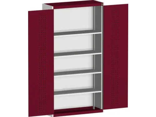 kast met geperforeerde platen,HxBxD 2000x1050x400mm,4xStalen bodem