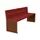 zitbank,B 1200mm,3latten,hout-zitting Mahonie,zitting H 450mm