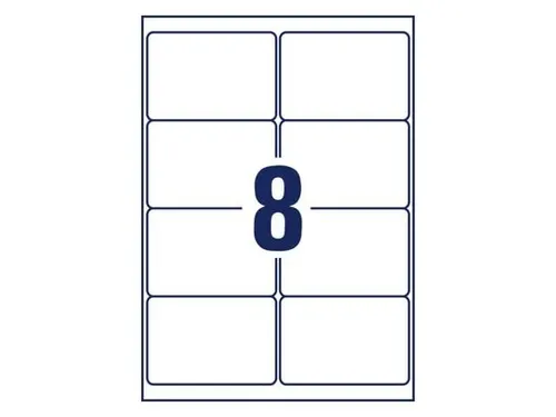 inkjetetiket Avery 99,1x67,7mm wit 25 vel 8 etiketten per vel
