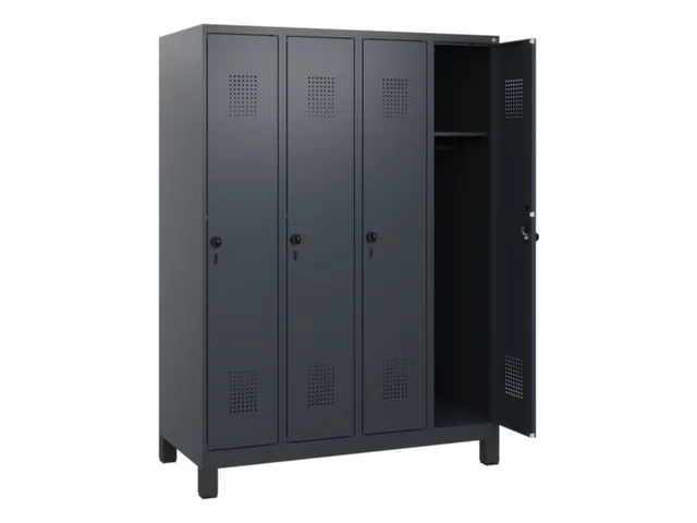 schoollocker,HxBxD 1630x1200x500mm,4vak,vak B 300mm,draaigrendel