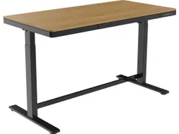 Zit-Sta Werkplek Zwart 140cm Whitewash eiken Elektrisch Verstelbaar