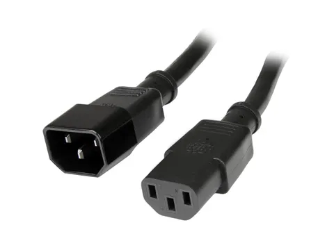 1 Meter Heavy Duty Stroom Verlengkabel, IEC 320 C14 naar IEC 320 C13 V