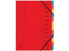 Sorteermap 12-delig, rood