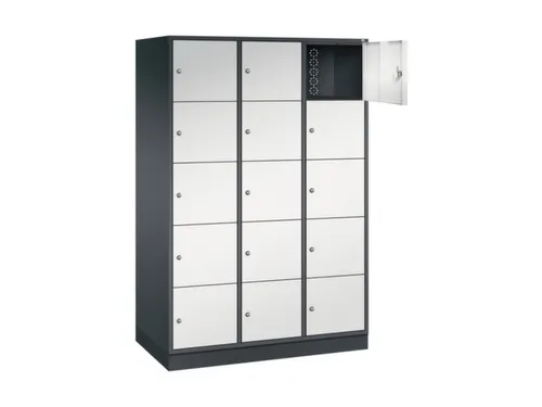 grootvolume-lockersysteem,RAL 7021/RAL 7035,HxBxD 1950x1220x600mm