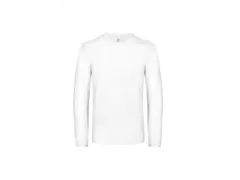 B&C #E190 T-shirt met lange mouwen, wit, maat 2XL, per stuk