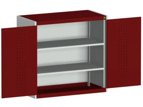 kast met perforaties HxBxD 1000x1050x525mm 2xStalen bodem RAL3004