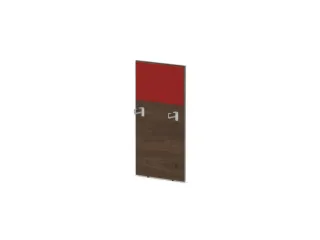 baliepaneel bureau aanbouw links 600mm NV bruin hickory BN4011-rood - 1