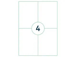 Etiket Qbasic A4 1.000 vel 105x148mm 4000 labels - 1