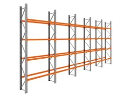 palletstelling,basis+4xaanbouw,HxBxD 4620x9725x750mm,vakl. 3000kg