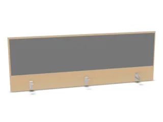 opzetpaneel,v. bureau,aanbouw achter,B 1600mm,NE-esdoorn,BN8078-grijs - 1