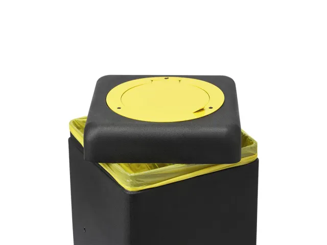 Afvalbak 60 liter EarthBin Geel Zwart