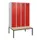 locker met bank,HxBxD 1950x1200x815mm,4vak,vak B 300mm,cilinderslot