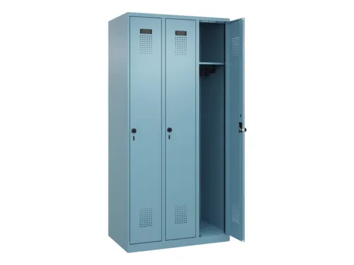 locker,HxBxD 1850x900x500mm,3vak,vak B 300mm,draaigrendel