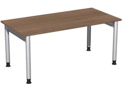 In hoogte verstelbaar bureau,HxBxD 680-820x1600x800mm,blad notenboom