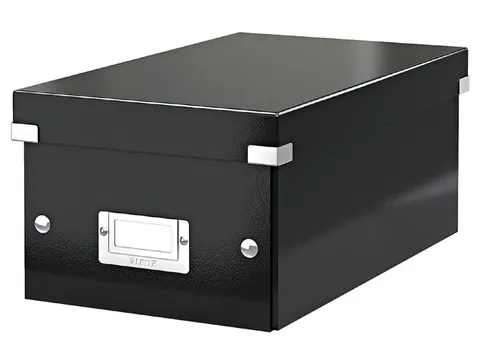 Dvd-box Leitz Click & Store 206x147x352mm Zwart 84% gerecycled karton