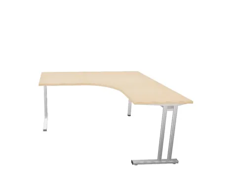 bureau in vrije vorm,HxBxD 740x1600x1600mm,vrije vorm,NE-esdoorn