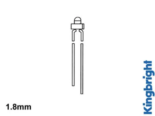 Standaard LED 1.8mm Groen Diffuus