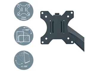 Monitorarm Leitz Ergo ruimtebesparend enkel donkergrijs - 3
