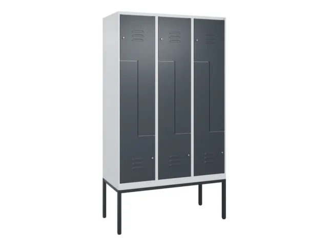 armoire vestiaire Z HxlxP 2120x1200x500mm larg. compart. 200/400mm