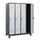 schoollocker,HxBxD 1630x1200x500mm,4vak,vak B 300mm,draaigrendel