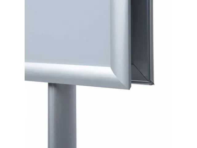 Porte-affiche avec cadre clipsable A4 Double face Argent