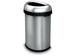 RVS afvalbakken,60l,HxBxD 760x470x335mm,romp RVS,vloerring