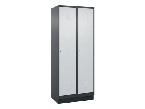 locker,HxBxD 1950x800x500mm,2vak,vak B 400mm,cil.-slot,sokkel