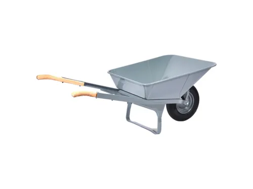 kruiwagen met hoekijzer,90l,HxBxD 810x710x1530mm,staal-bak,grijs,staal