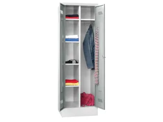 kleding-/wasgoedkast,HxBxD 1850x600x500mm,RAL7035,front RAL3000 - 2