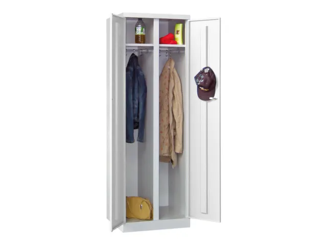 armoire à linge,HxlxP 1800x600x500mm,RAL7035,face avant RAL7035