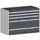 ladekast HxBxD 900x1300x750mm 5laden romp RAL7035 front RAL7016