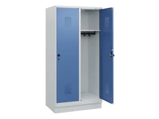 schoollocker,HxBxD 1630x800x500mm,2vak,vak B 400mm,draaigrendel,sokkel - 1