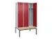 locker met bank,voor scheiding van kleding,HxBxD 2120x1200x815mm,3vak
