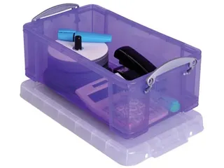 Opbergdoos 9 Liter Paars Transparant - 1