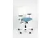 Chaise de bureau Linea Tekna White 01 bleu clair/blanc