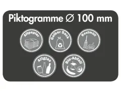 stickerset,v. afvalverzamelstation,6xtekst+symbool,papier,PMD