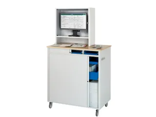 pc-kast,HxBxD 1810x1030x660mm,monitorvak,toetsenbord-/muisblad - 4