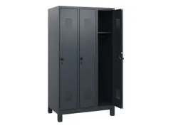 schoollocker,HxBxD 1630x900x500mm,3vak,vak B 300mm,draaigrendel,voeten