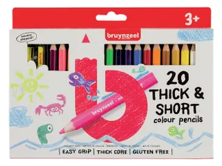 Kleurpotloden Bruynzeel Kids Kortjakje blister à 20 stuks assorti - 1