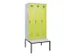 locker met bank,voor scheiding van kleding,HxBxD 2120x900x815mm,3vak