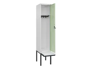 locker met bank,HxBxD 2120x400x815mm,1vak,vak B 400mm,draaigrendel - 1