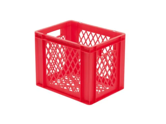 Euronorm-stapelbak 29l 320x400x300mm Wanden/bodem Opengewerkt Rood