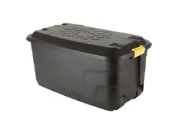 Robuuste Opbergbox 145 Liter Zwart Met Wielen