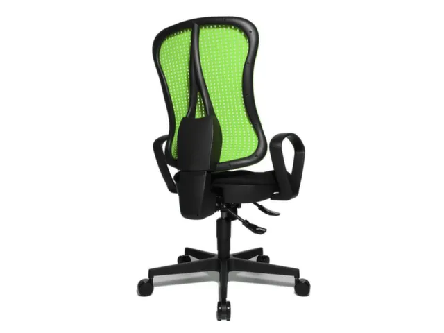 Bureaustoel Zitting Zwart Rugleuning Met Netbekleding In Groen