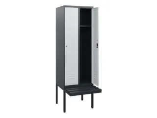 locker met bank,HxBxD 1950x600x815mm,2vak,vak B 300mm,cil.-slot - 2