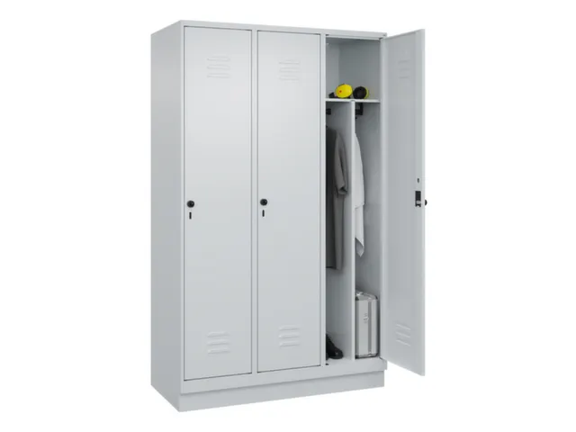 locker voor scheiding van kleding,HxBxD 1950x1200x500mm,3vak