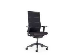 bureaustoel,synchroonmech.,m. 2D-armleuningen,zitting stof zwart