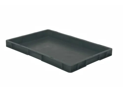 Euronorm-stapelbak 9.5l 50x600x400mm Wanden/bodem Gesloten Grijs