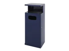 Buitenafvalbak met afdak 55 liter blauw