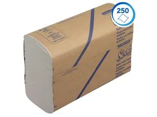 Handdoek Scott m-vouw 1laags 20.3x24cm wit 16x250stuks 3749 - 4
